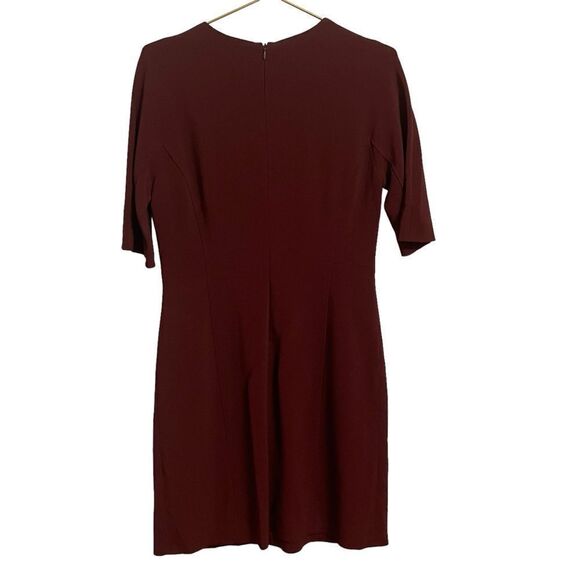 Brooks Brothers Maroon Shift Dress w/Pockets Short Sleeve Size 10 - Picture 5 of 7